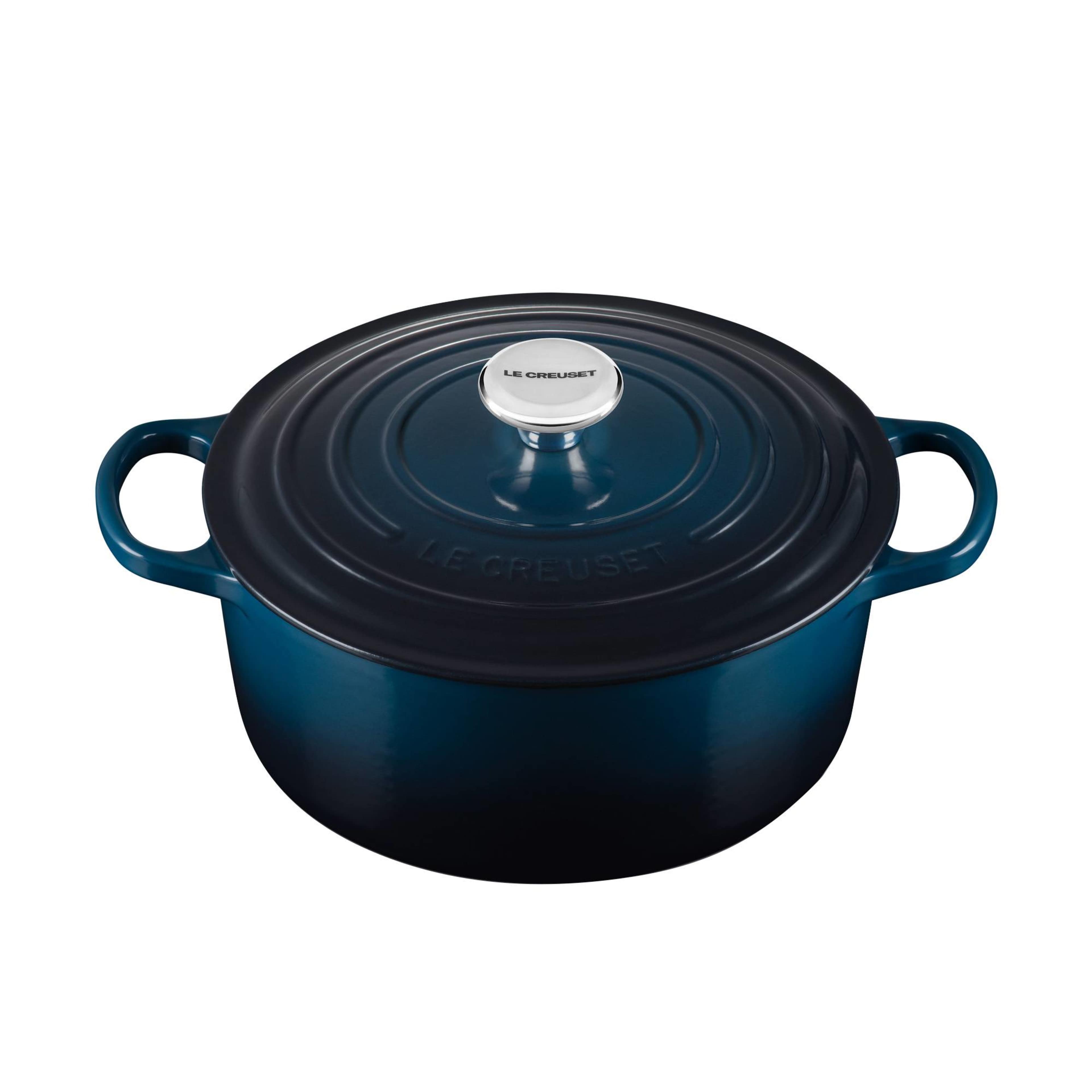 Le Creuset Signature Cast Iron Round Casserole 26cm - 5.3L Azure